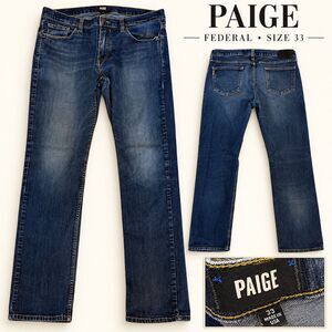 PAIGE Federal Slim Straight Stretch Jeans Men’s Size 33 Blue